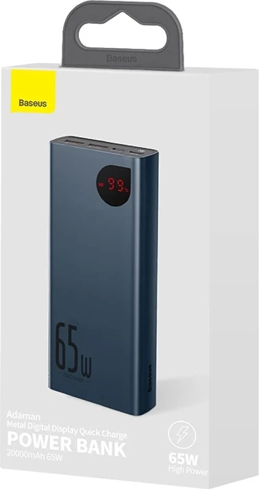 Powerbank Baseus PPIMDA-D03, 20000mAh, 65W, Kaltër