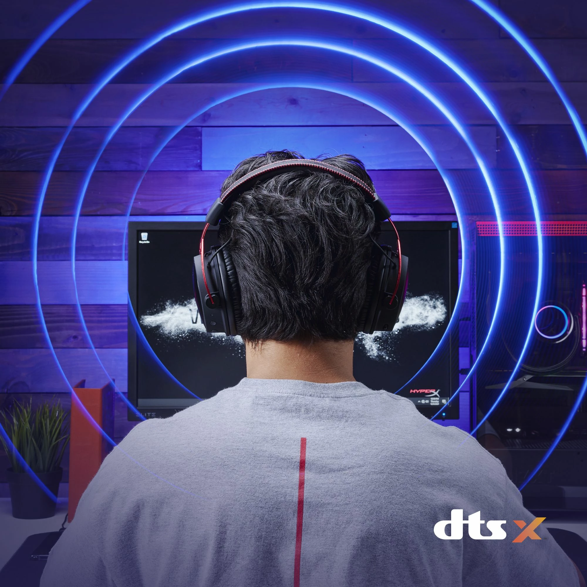 Kufje gaming wireless HyperX Cloud Alpha Wireless (4P5D4AA), bateri 300 orë, mikrofon i shkëputshëm, DTS HeadphoneX, kuqe