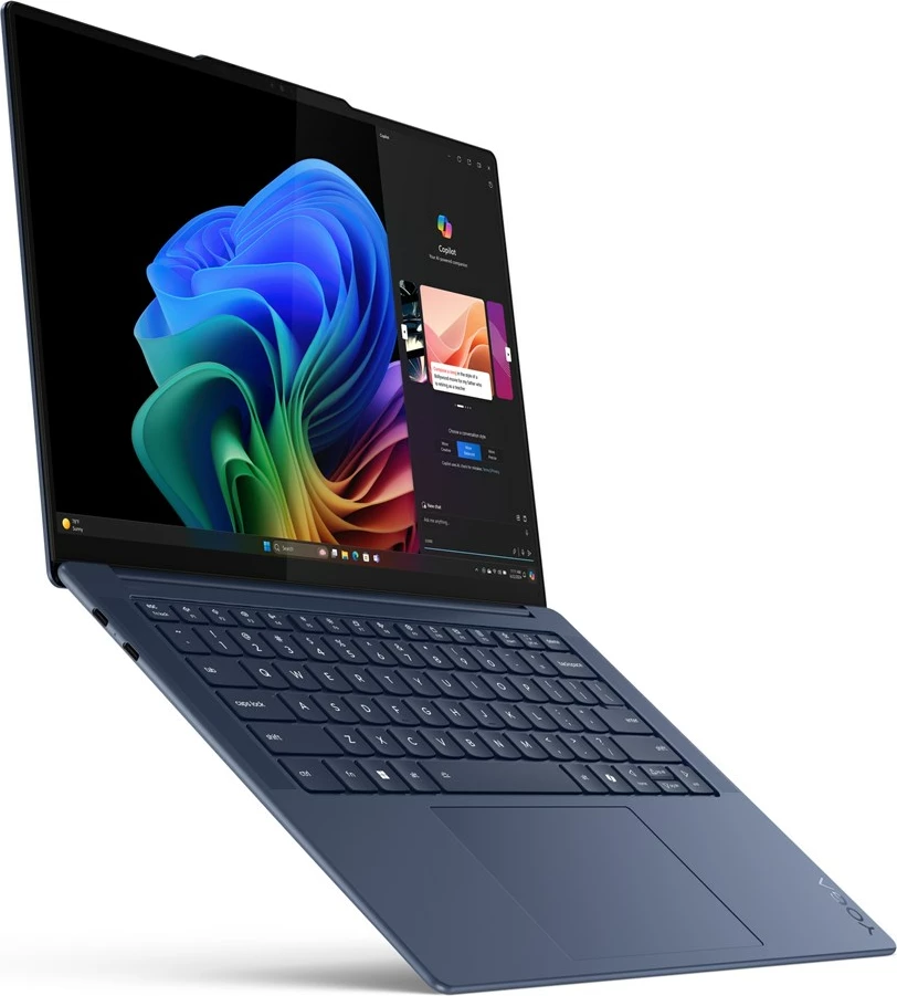 Laptop Lenovo Yoga Slim 7 14Q8X9 Copilot+, Qualcomm Snapdragon X1E-78-100, 14.5" Touchscreen 3K, 32 GB RAM, 512 GB SSD, Blu