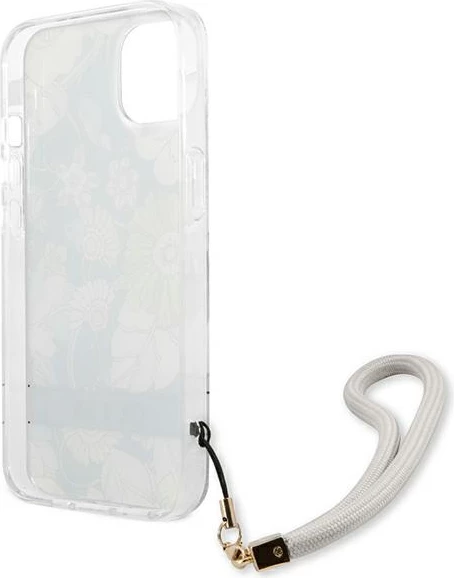 Mbështjellës Guess GUHCP13SHFLSN për iPhone 13 mini 5.4", Flower Strap, Gjelbër