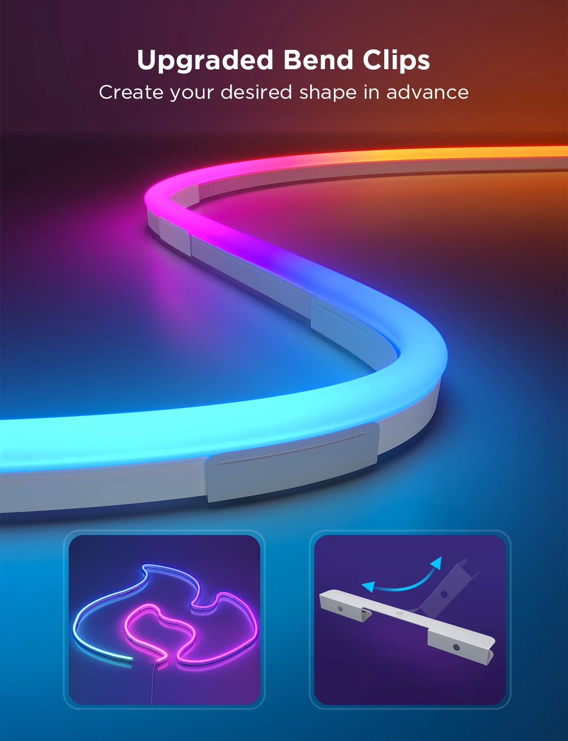 Shirit LED neon Govee Neon Rope Light 2 H61D3-W 3m RGBIC Bluetooth (EU 2-pin)