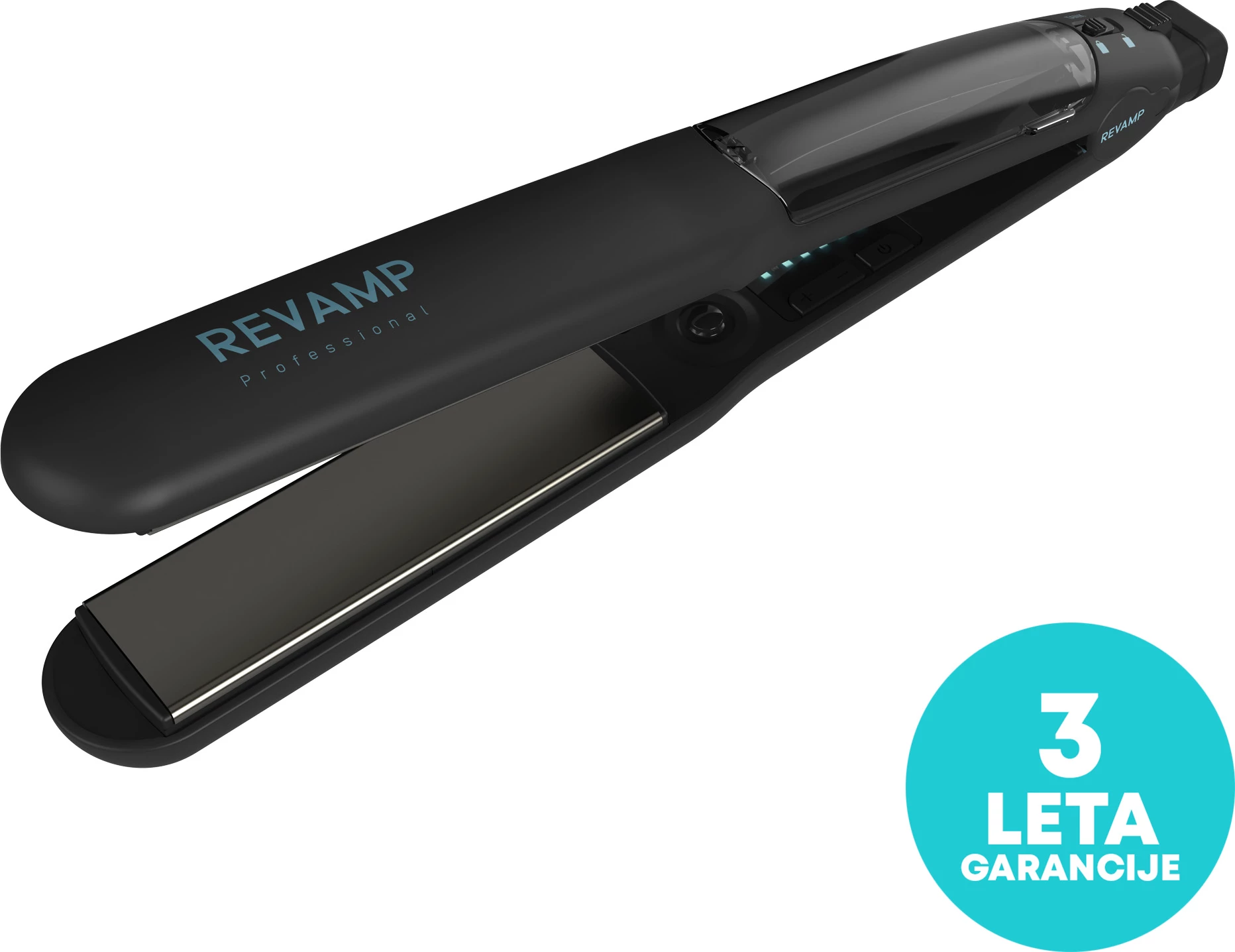 Drejtues flokësh Revamp Progloss Steamcare ST-1600, me avull, 150–230°C, pllaka qeramike, me mat silikoni