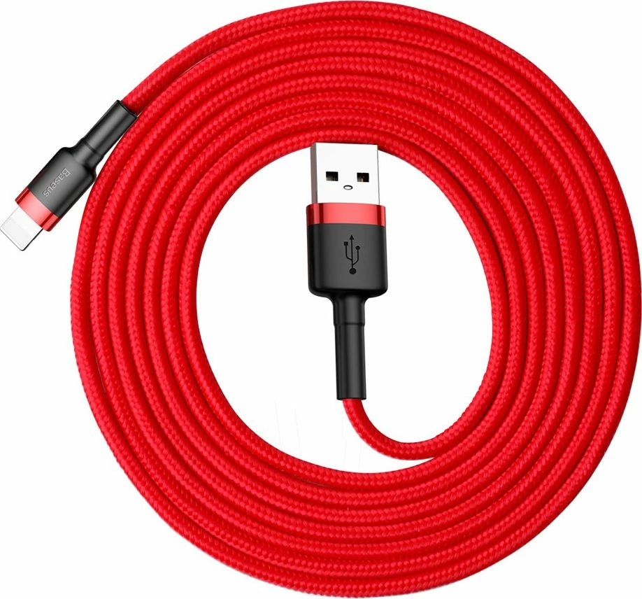 Kabl USB-A në Lightning Baseus Cafule CALKLF-C09 2m e kuqe