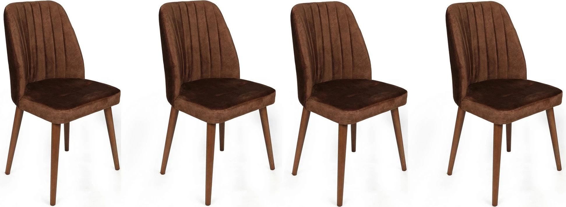 Set karrigesh (4 copë), Skye Decor, Alfa-466 V4, kafe dhe arre