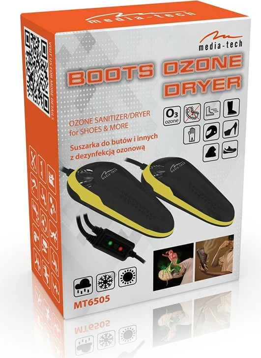 Tharëse dhe dezinfektues këpucësh Media-Tech MT6505, me ozon, e zezë/verdhe