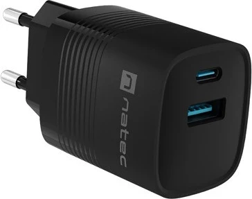 Karikues Natec Ribera GaN 30W, USB-A & USB-C, i zi