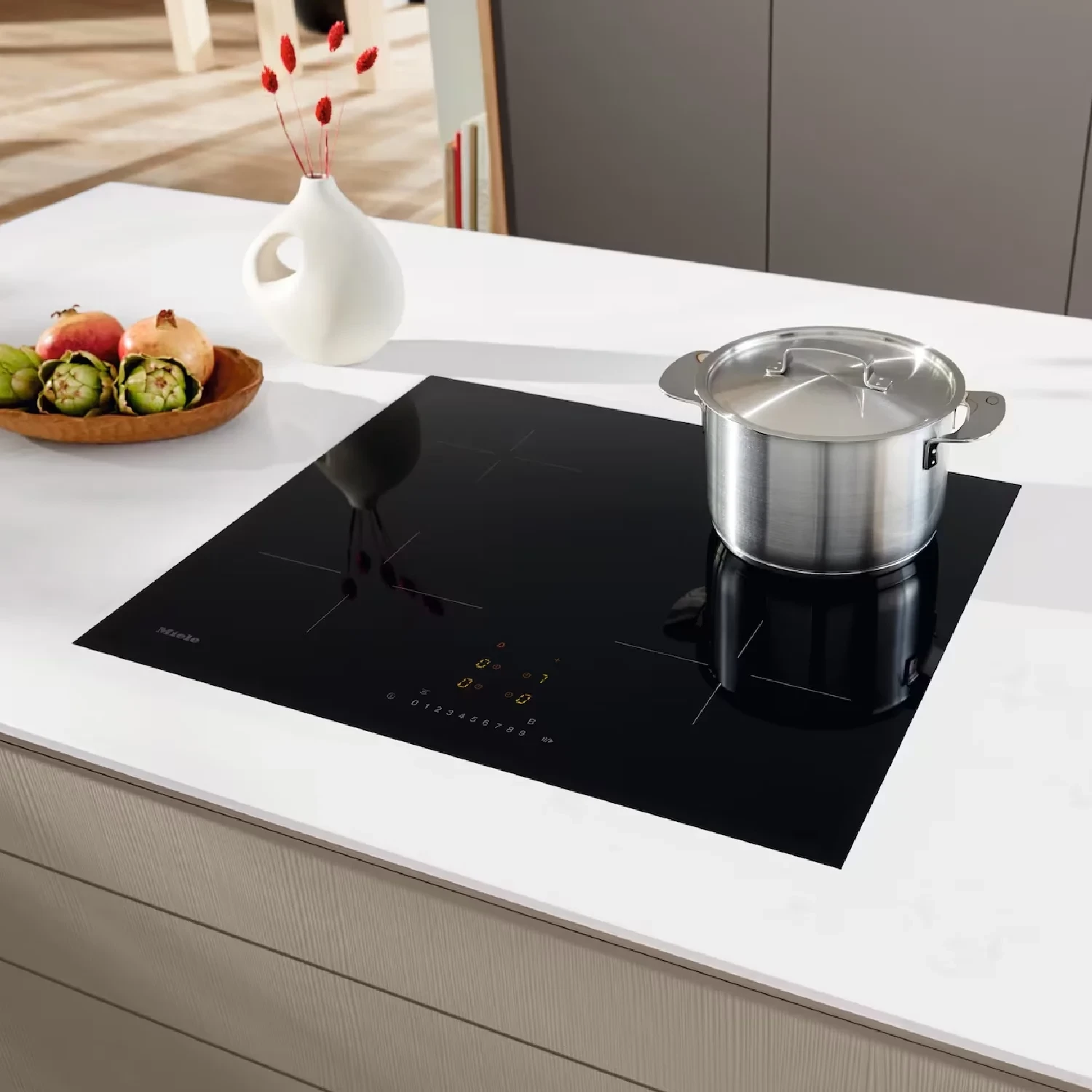 Plitë induksioni Miele KM7361 FL D 4 zona 7.3 kW 62 cm e zezë