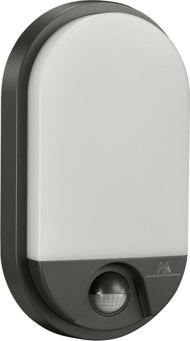 Llampë LED Maclean MCE340 GR me sensor lëvizjeje, 15W, 4000K, gri