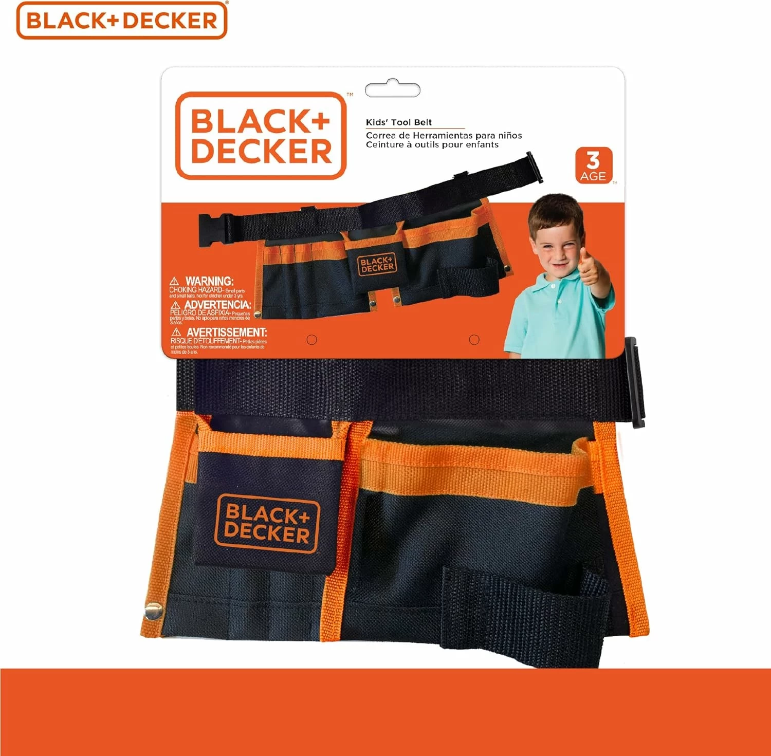 Rrip veglash për fëmijë Black&Decker T010M-BD 3+ vjeç, zi/portokalli
