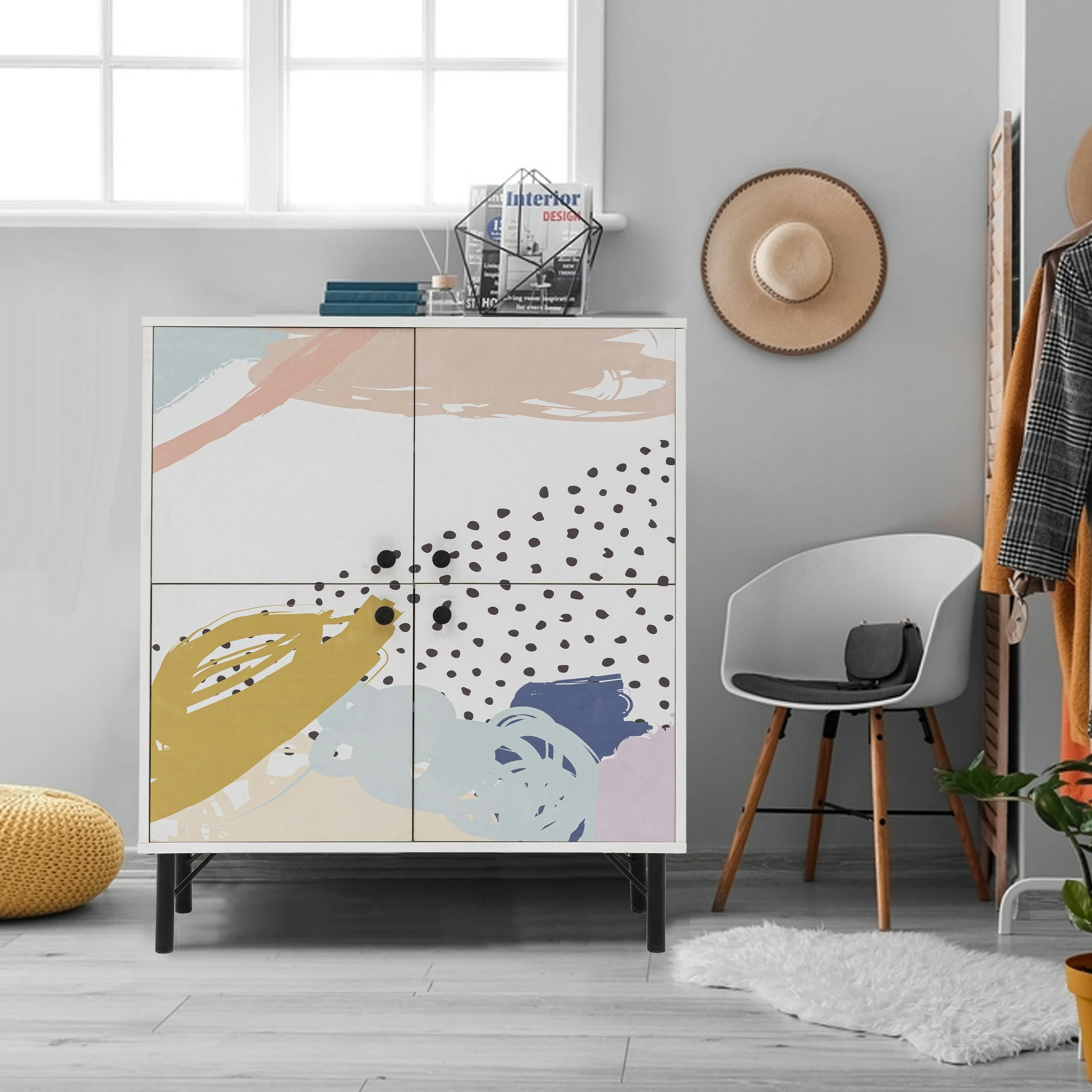 Dollap multifunksional, dizajn shumëngjyrësh, Skye Decor Multilüx Dot