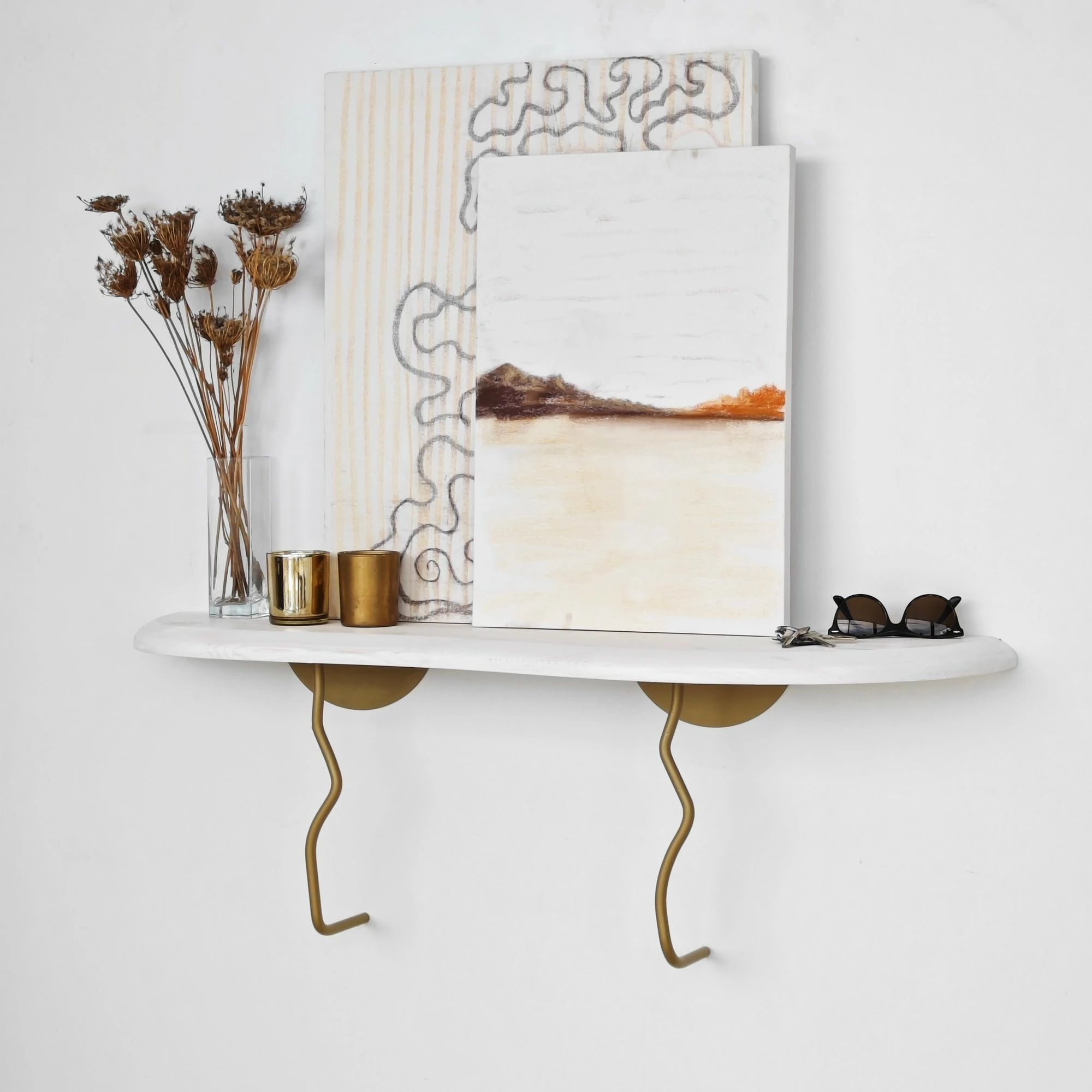 Raft muri dekorativ Skye Decor, ari, bardhë