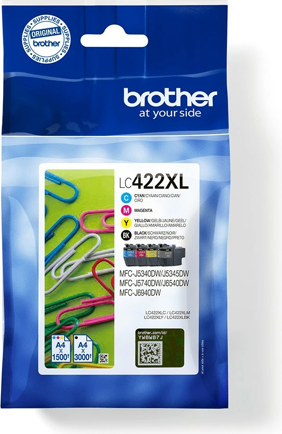 Tinte Brother LC422XLVAL 4er Multipack, BKCMY