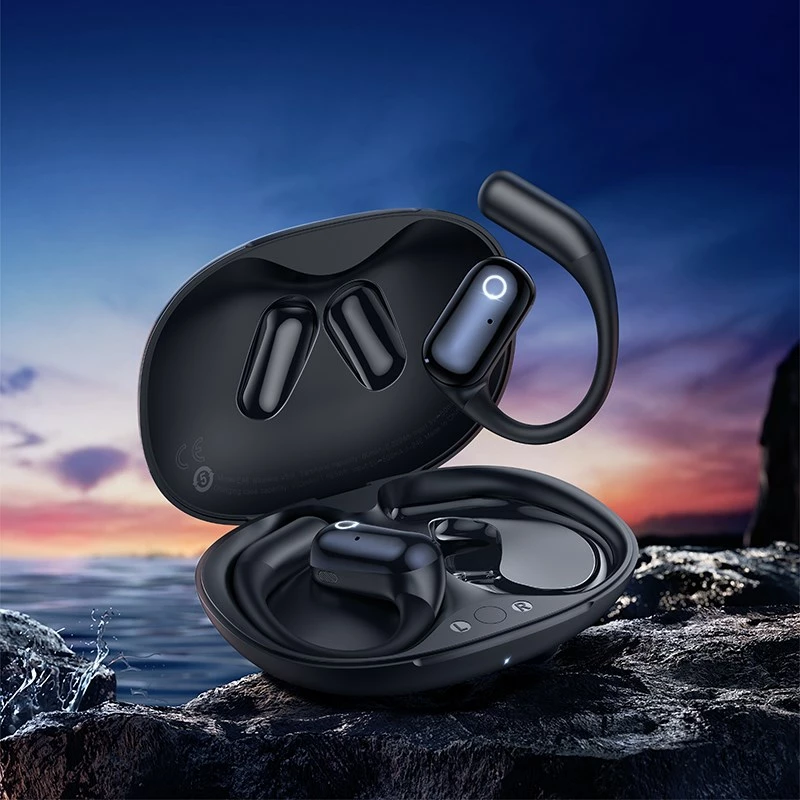 Kufje wireless HOCO EA6, open-ear, Bluetooth, me mikrofon, e zezë