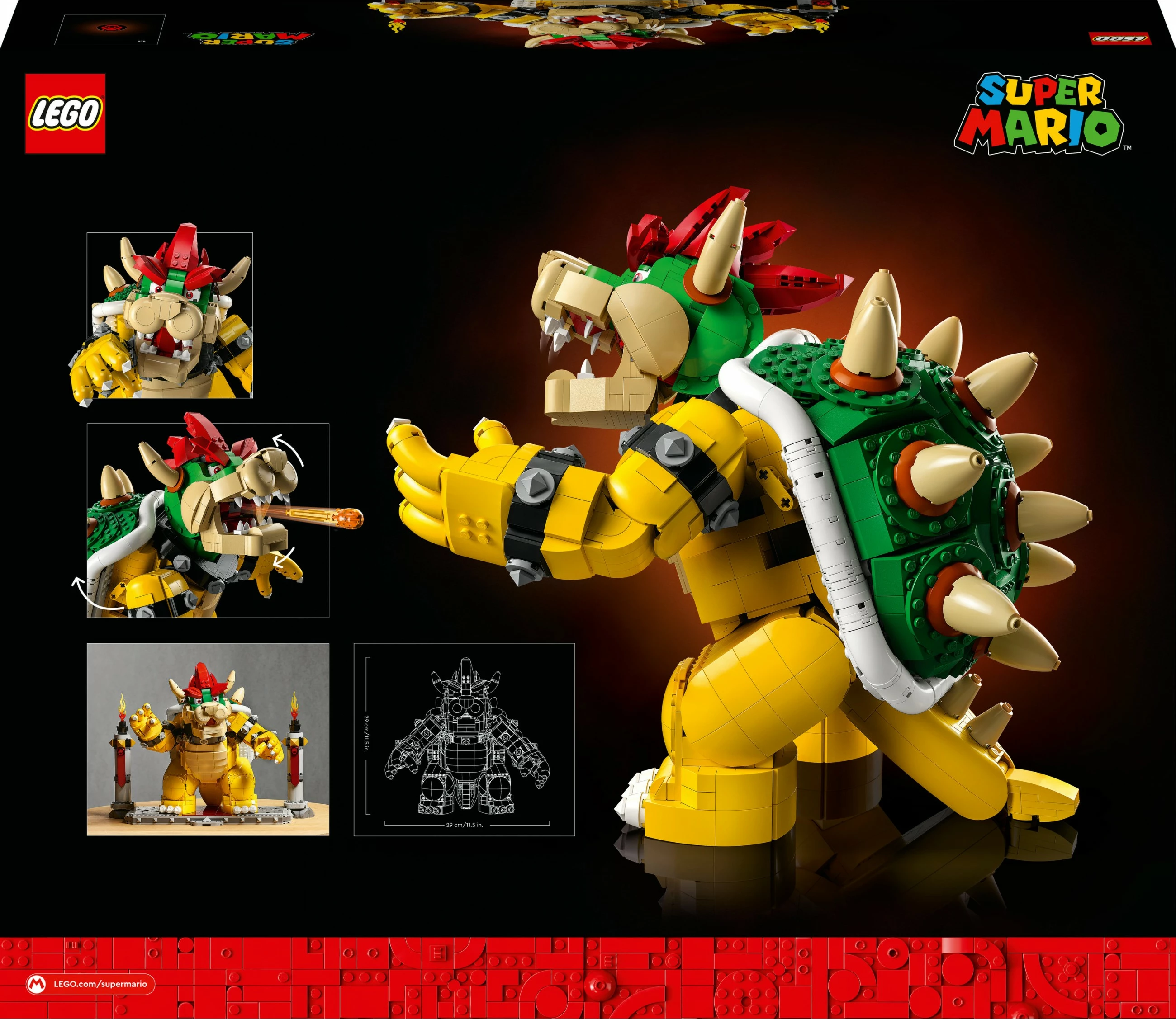 Set ndërtimi LEGO Super Mario The Mighty Bowser, 2807 copë, plastikë, shumëngjyrësh