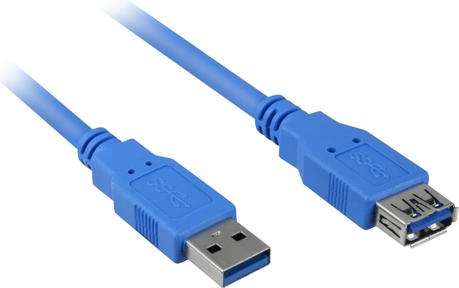 Kabllo USB 3.0 SHARKOON 3m, zgjatues, blu