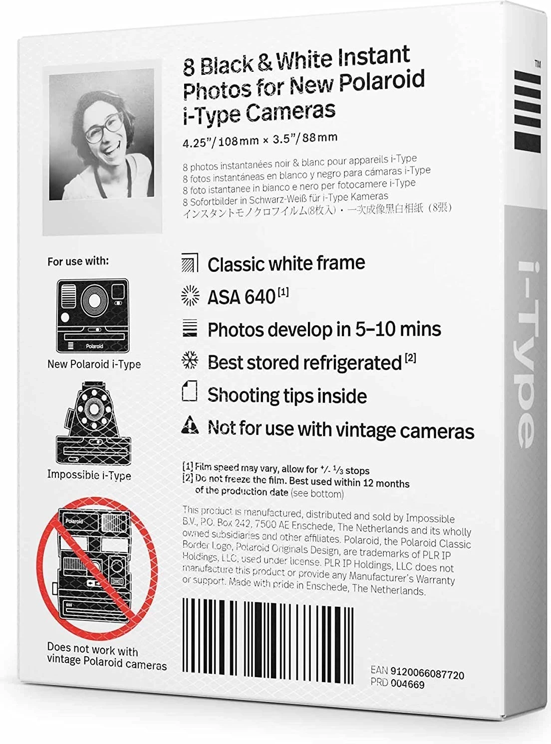 Film Polaroid B&W për kamerat i-Type