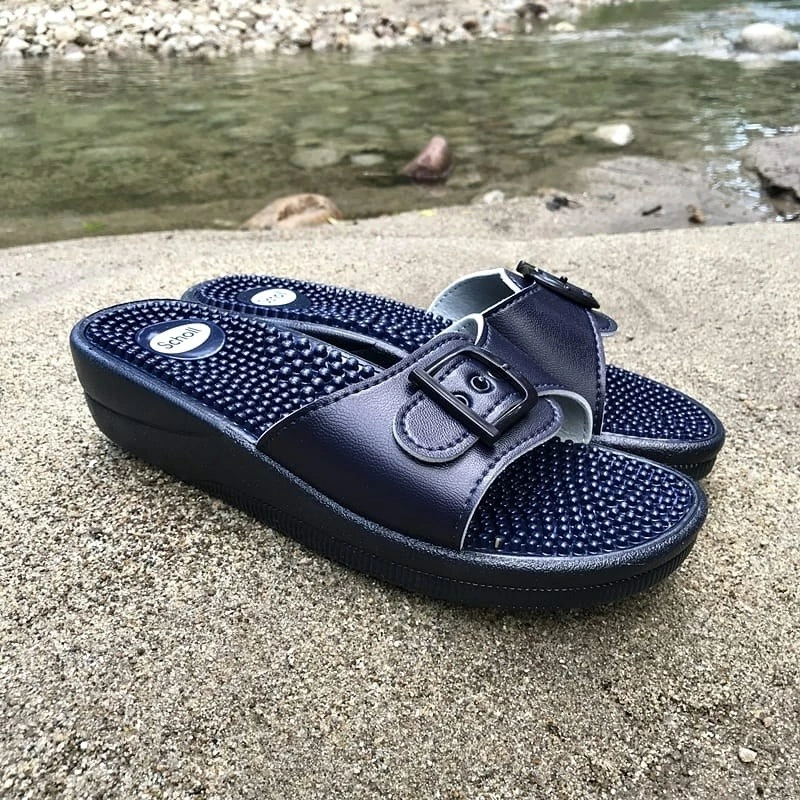Flip-flops Scholl për gra, Mobilex, masazh, Granat 40