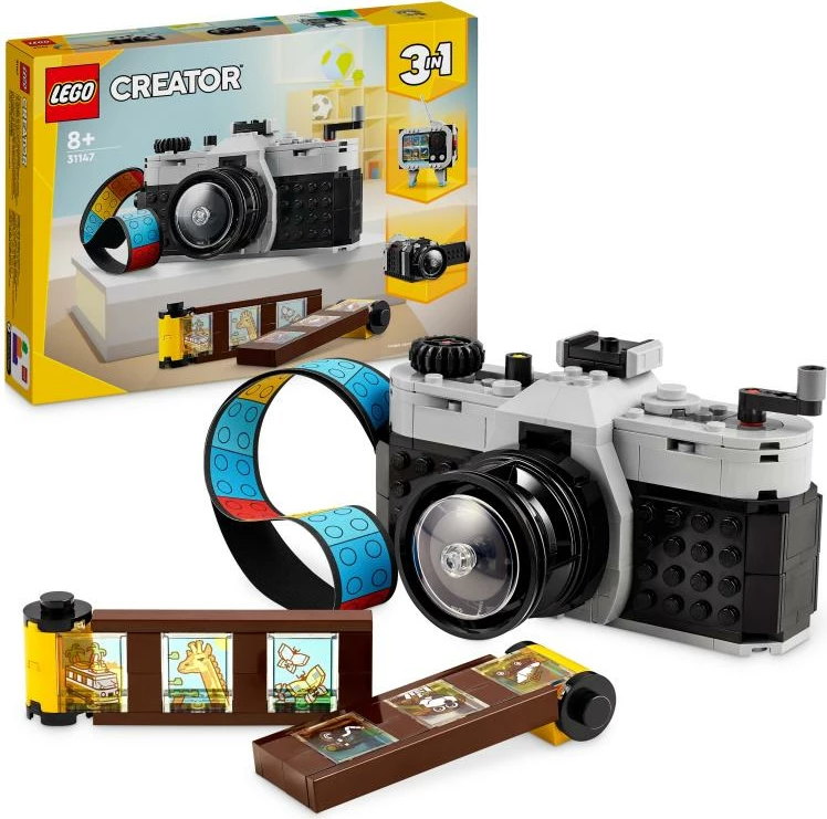 Set ndërtimi, LEGO, Creator Retro Camera 31147, 3-në-1