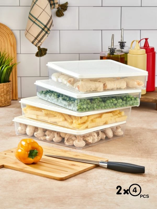 Set kuti për organizim (8 copë), Hermia, VITABOX 8'LI, e bardhë, 2.8L