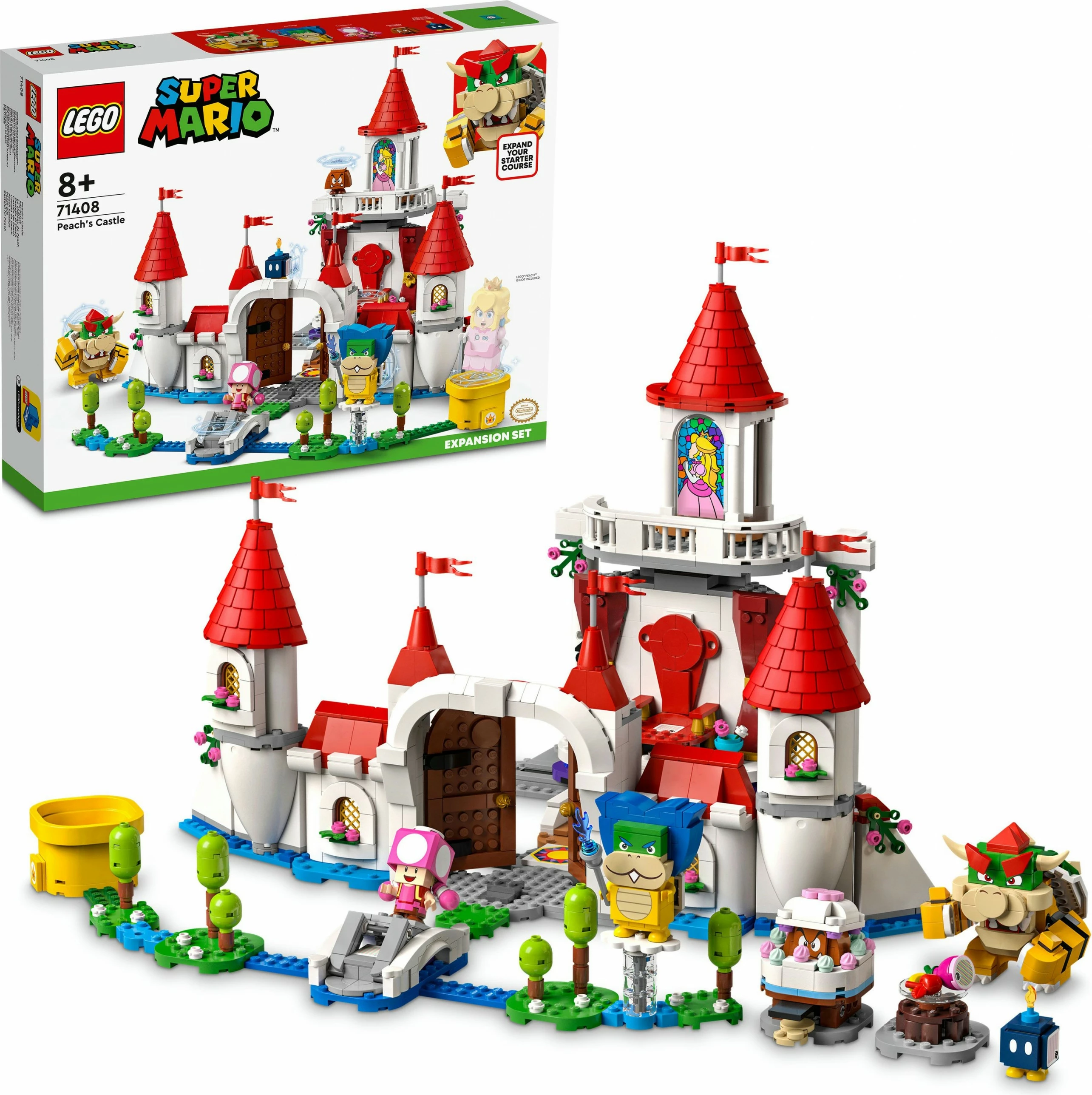 Set ndërtimi LEGO Super Mario Peach’s Castle, 1216 pjesë, shumëngjyrësh