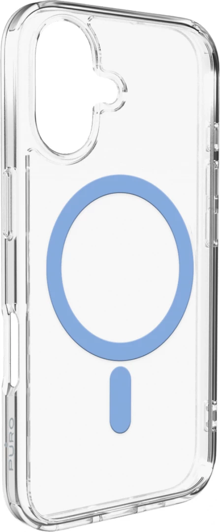 Mbështjellës Puro Lite Mag për iPhone 17, MagSafe, transparent me unazë blu