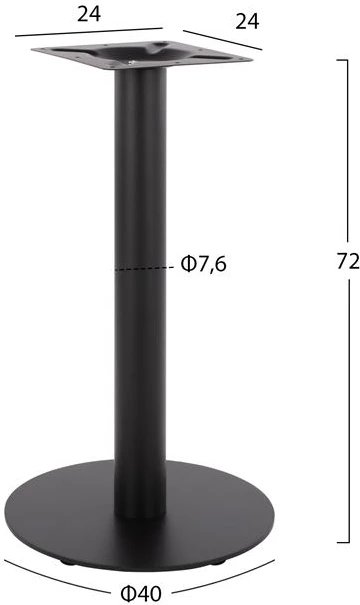 Bazë metalike e zezë matte '40x72cm FH437