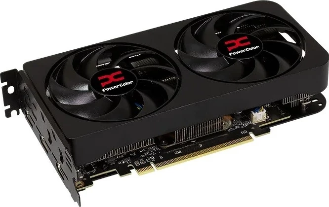 Kartë grafike PowerColor RX9060XT 8G-A, 8 GB GDDR6, AMD Radeon, 2 ventilatorë, e zezë