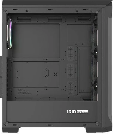 Kasë Genesis Irid 505 V2 ARGB, Midi Tower, 4x ARGB fan, ATX/Micro ATX/Mini ITX, e zezë