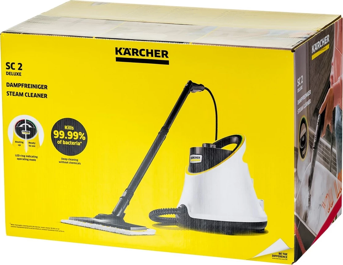 Pastrues me avull Karcher SC 2 Deluxe, 1 L, 1500 W, Bardhë, Zi