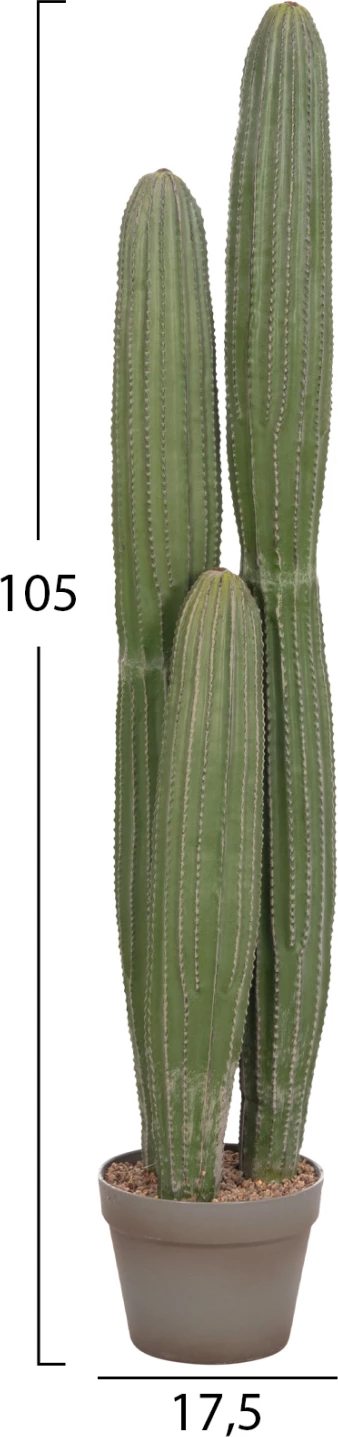 Bimë dekorative sintetike në vazo, lloj kaktusi, FH4744, 17.5x105cm