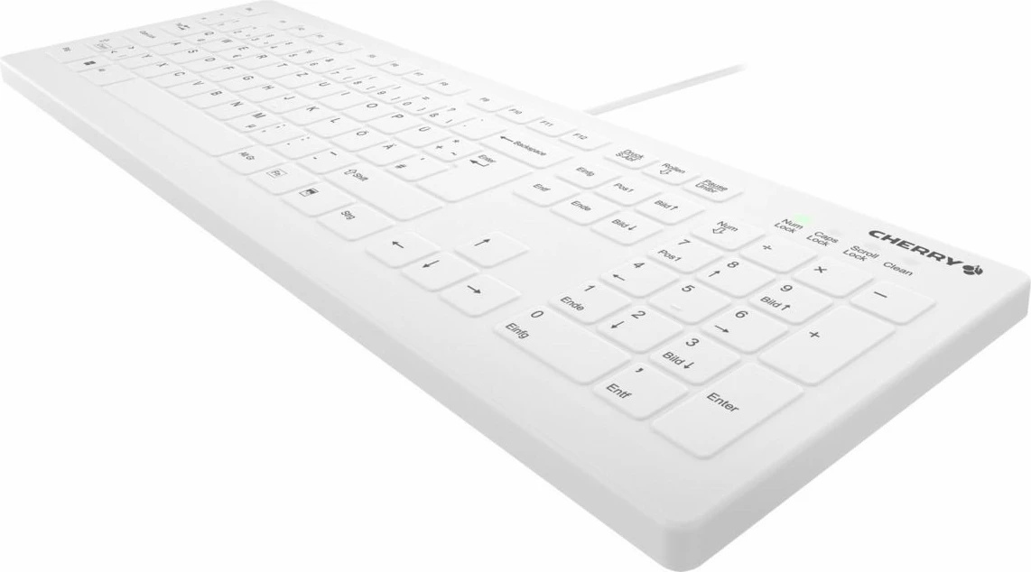 Tastierë mjekësore Cherry AK-C8112, AZERTY, e bardhë