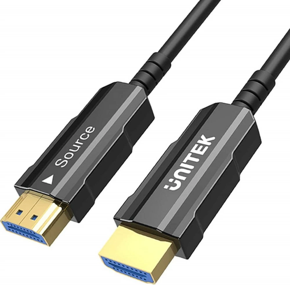Kabllo HDMI optike UNITEK C11072BK03-12M, 12m, 4K 60Hz, E zezë