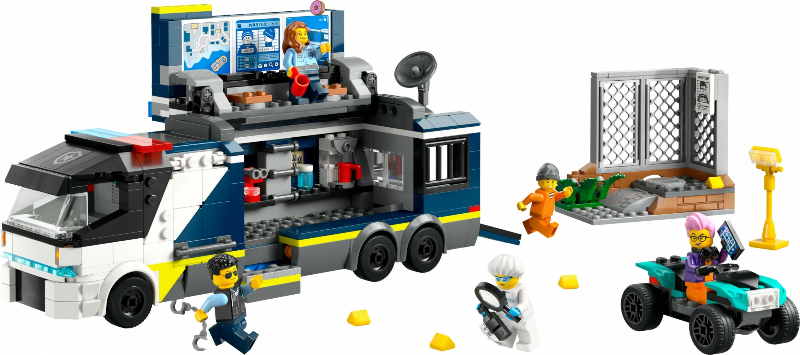 Set ndërtimi LEGO City Police Mobile Crime Lab Truck 674 pjesë, shumëngjyrësh