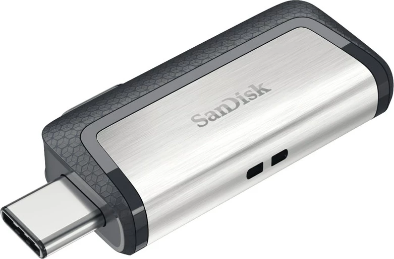 USB SanDisk Ultra Dual Drive, 256 GB, hiri, argjend