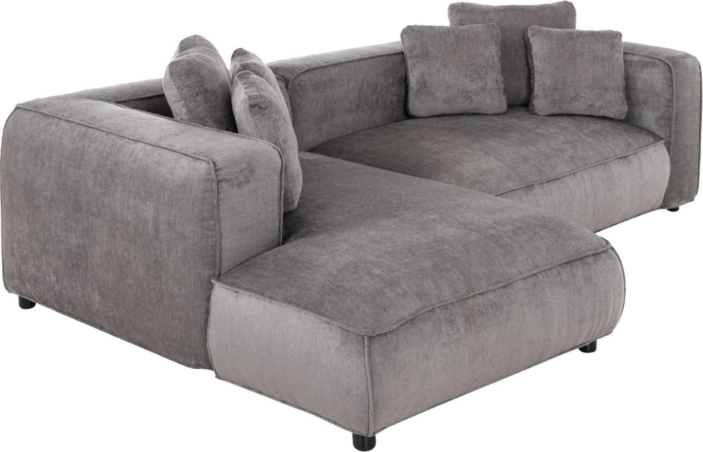 Divan qoshe i majtë, 3-vendësh, GRACE, FH3280.03L, ngjyrë gri, 252x105-160x70-90H cm