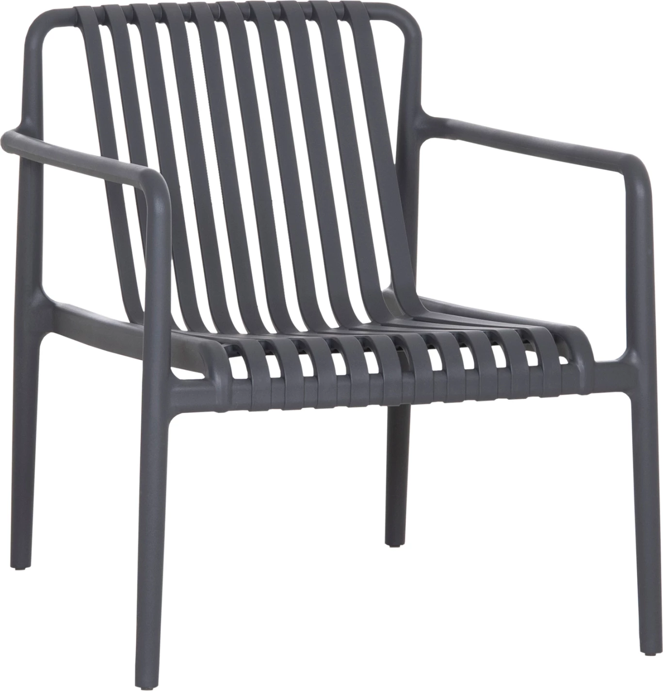 Karrige lounge për jashtë MALEN, polipropilen gri, 66x77x76cm