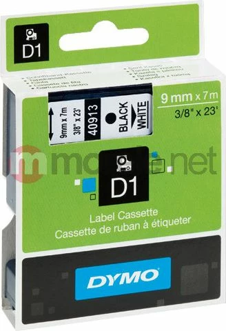 Shirit etikete Dymo D1 S0720680 9 mm x 7 m, zi në të bardhë, 1 copë