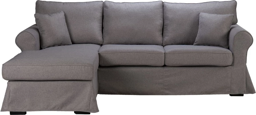 Këndare ASHLEY me mbulesë të heqshme, ngjyrë gri, 236x171x91