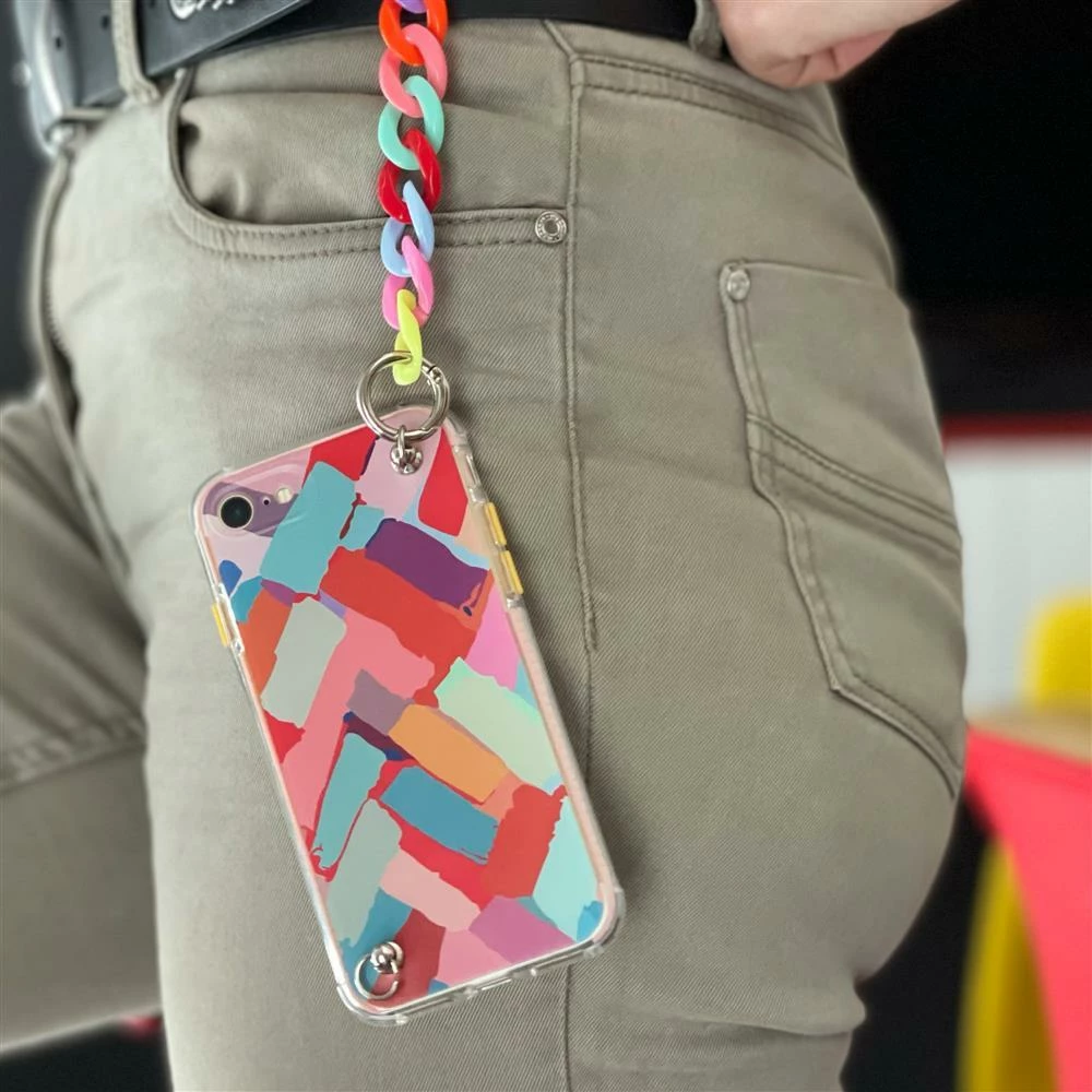 Mbështjellës Hurtel Color Chain Case për Samsung Galaxy A42 5G, me zinxhir, shumëngjyrësh
