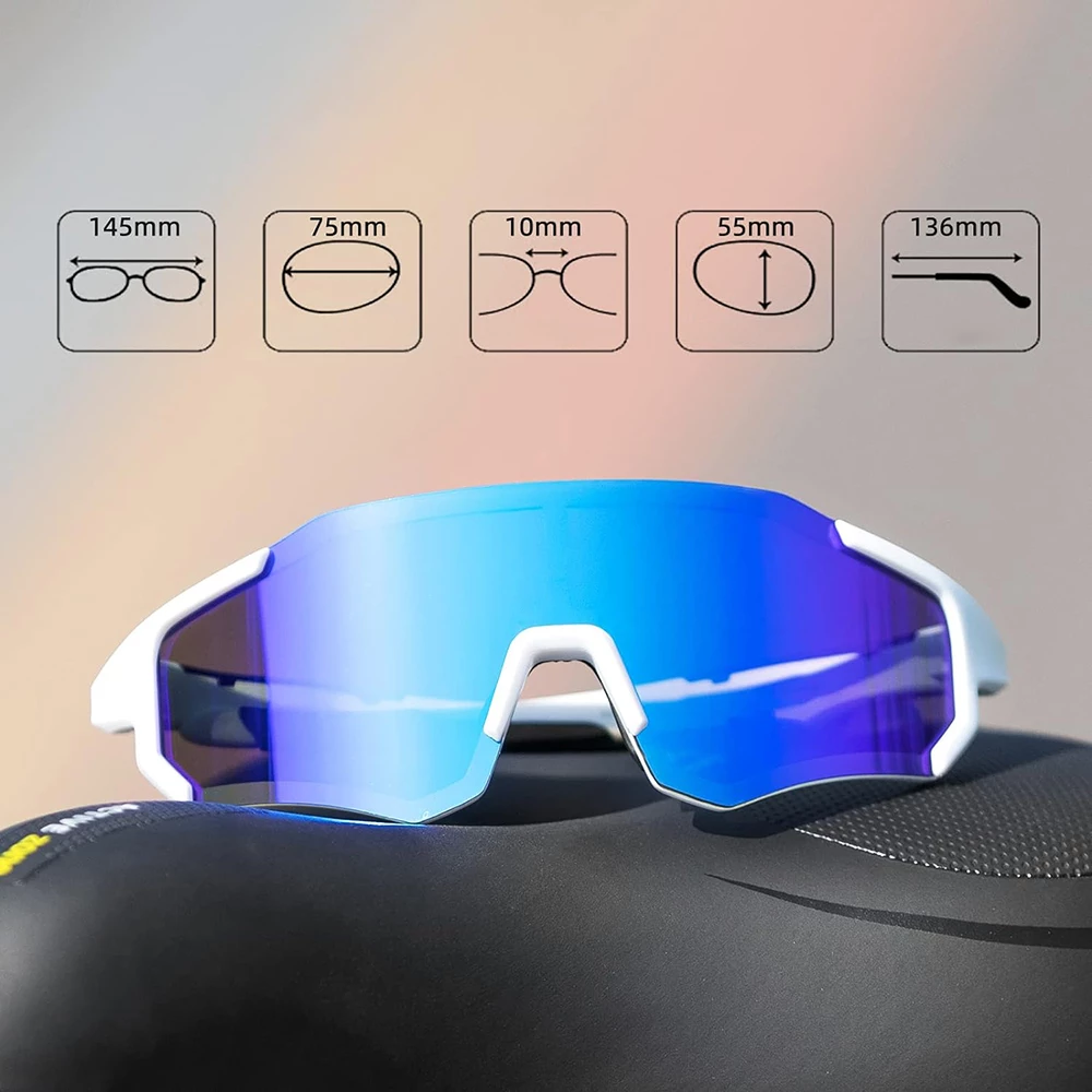 Syze sportive Rockbros 10183 me lente të polarizuara, Blu