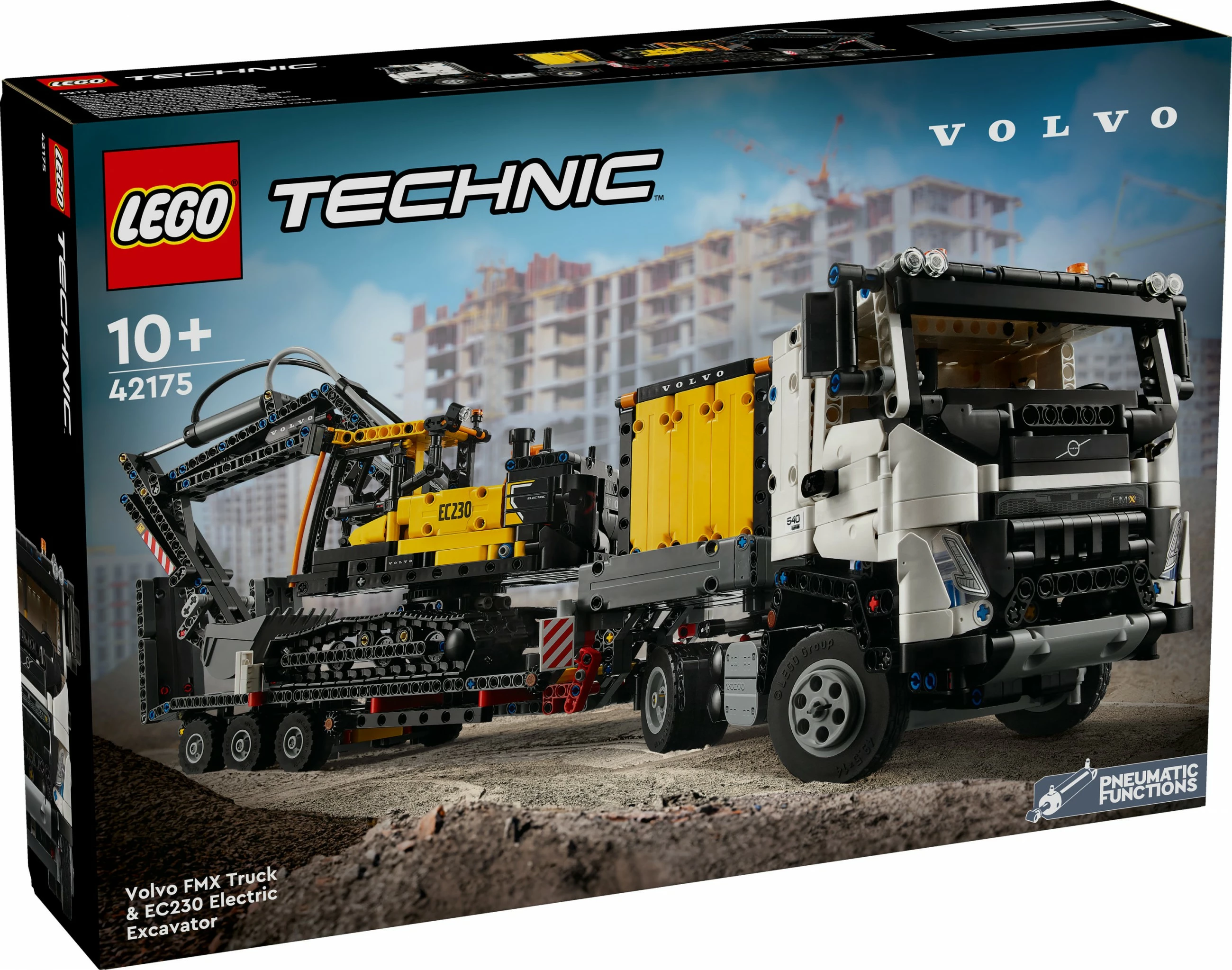 Set ndërtimi LEGO Volvo FMX Truck & EC230 Electric Excavator, 2274 pjesë, shumëngjyrësh