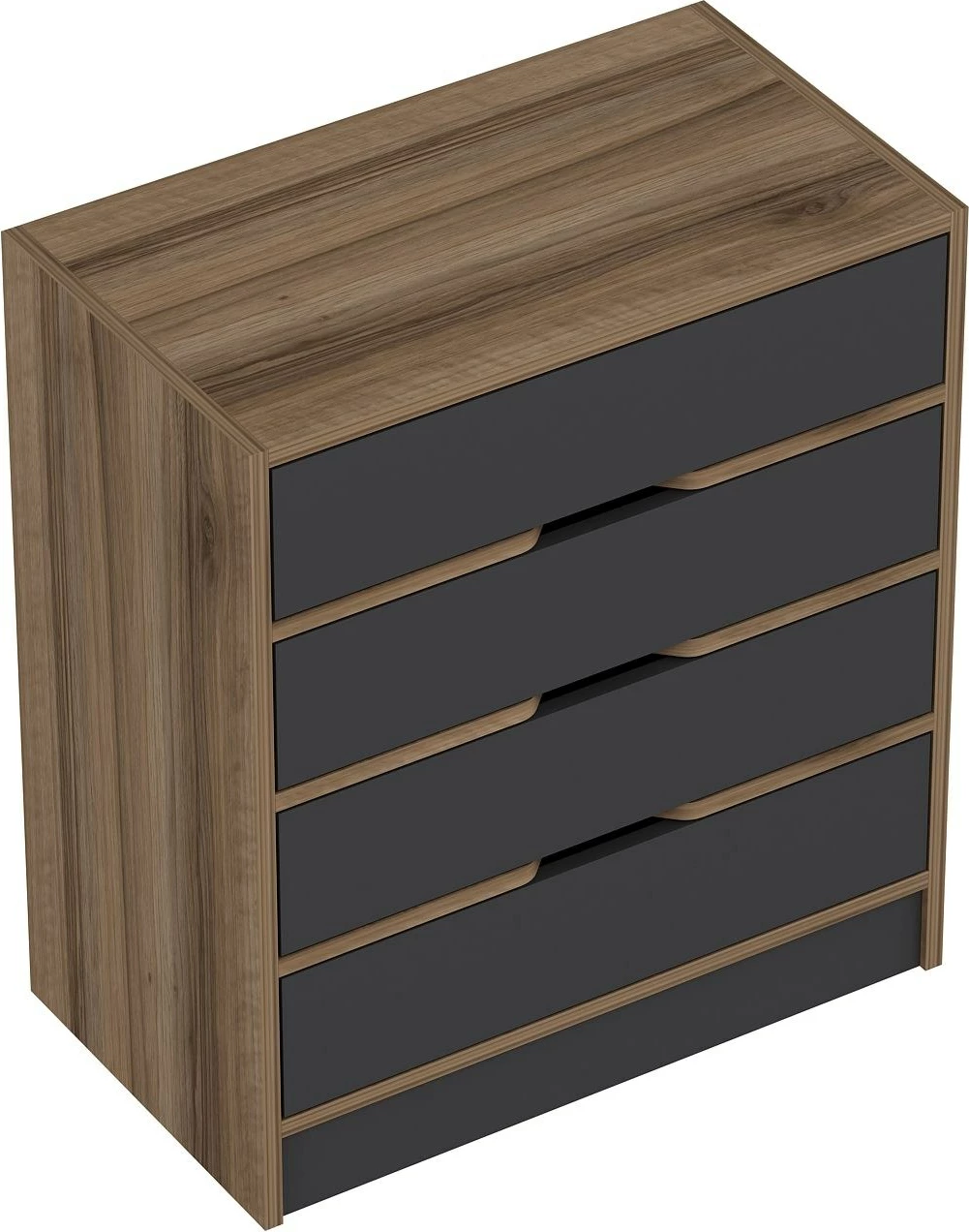 Komodë Hanah Home, Elina, ngjyrë arrë dhe antracit, 70x40x79 cm