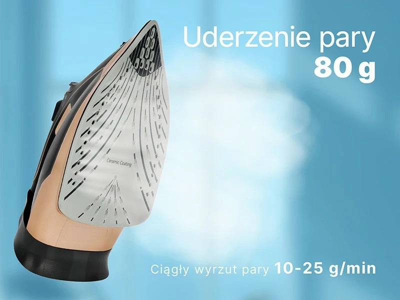 Hekur me avull Lafe VaporMax, 3000W, pllakë qeramike, zi-ari