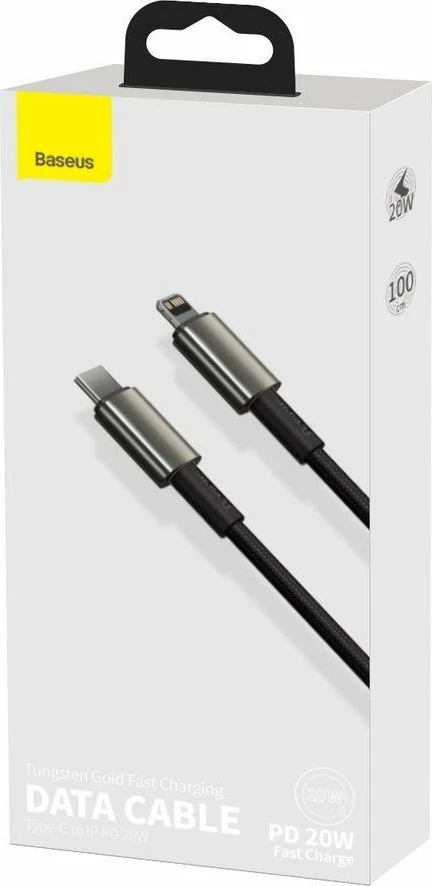 Kabllo Baseus USB-C në Lightning 2 m 20W 6953156232044 e zezë (1 copë)