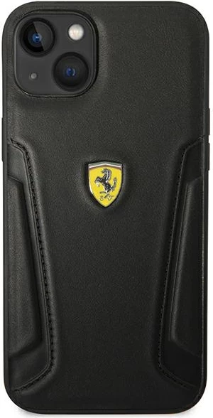 Mbështjellës Ferrari FEHCP14MRBUK për iPhone 14 Plus 6.7", lëkurë, i zi