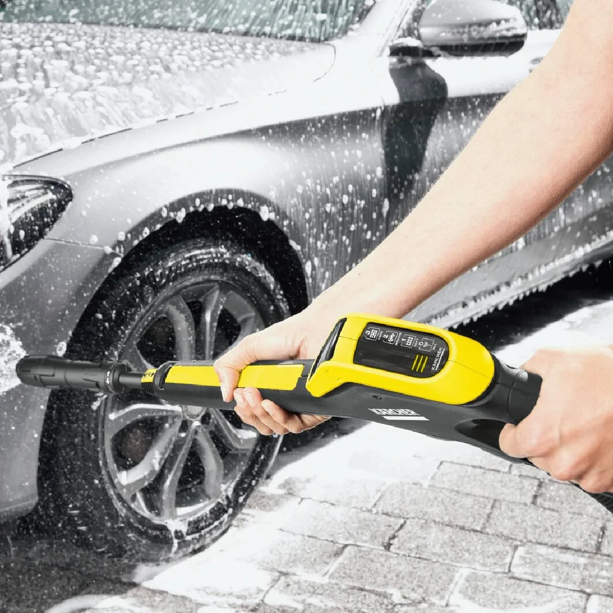 Pastrues me presion të lartë, Karcher, K 5 Power Control Home & Brush (1.324-709.0), 145 bar 500 l/h 2.1 kW, zorrë 10 m, e zezë, set Home & Brush