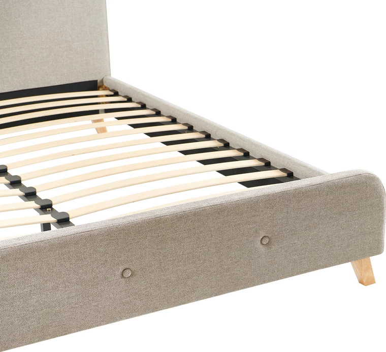 Krevat dopio Restel, stof gri-bezhë, 160x200cm