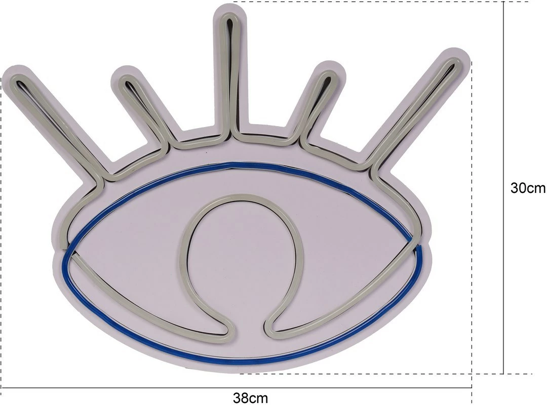 Dritë dekorative plastike LED, syri i keq, rozë-blu