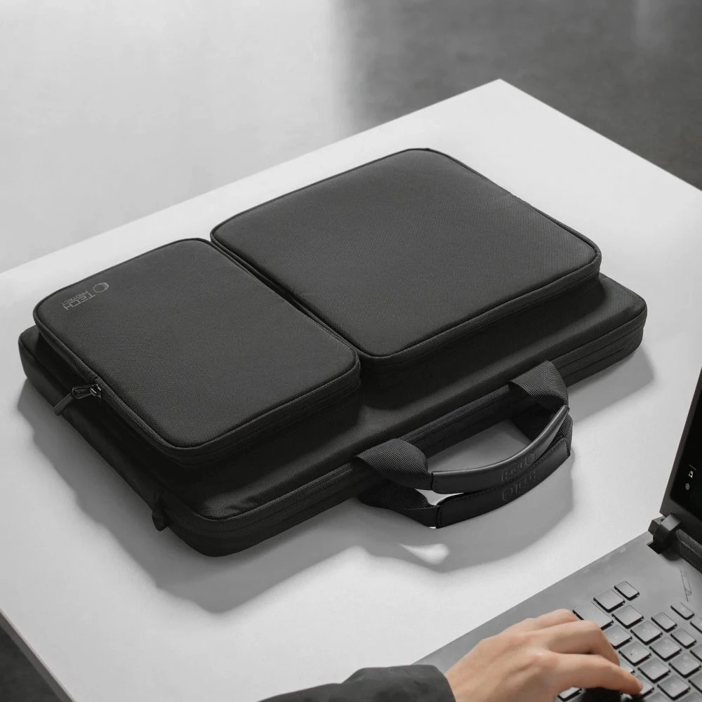 Çantë për laptop Tech-Protect Defender, 17", e zezë