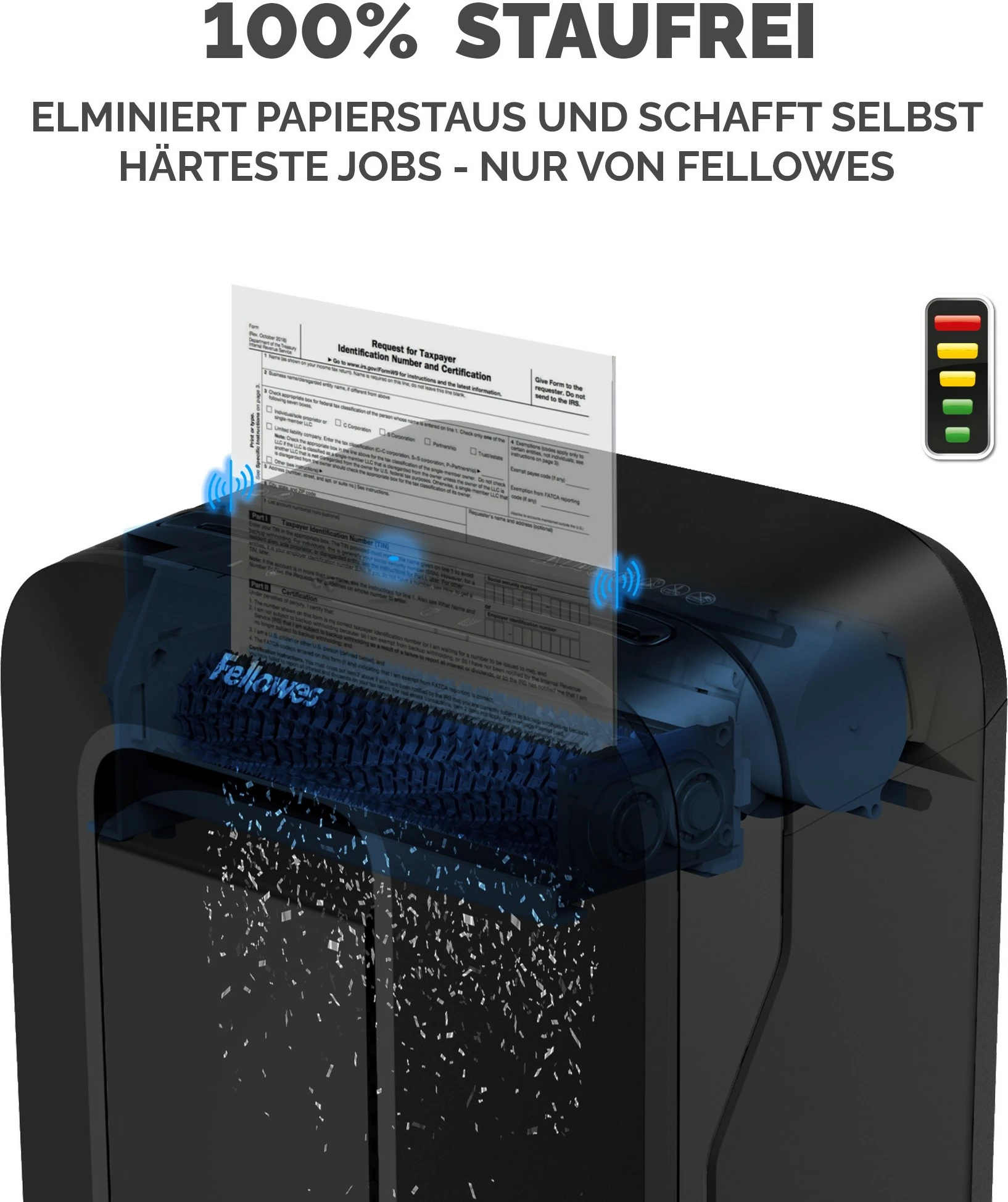 Shredder Fellowes BF5050001, 12 mm, 22 L, 4 rrota, A4, e zezë